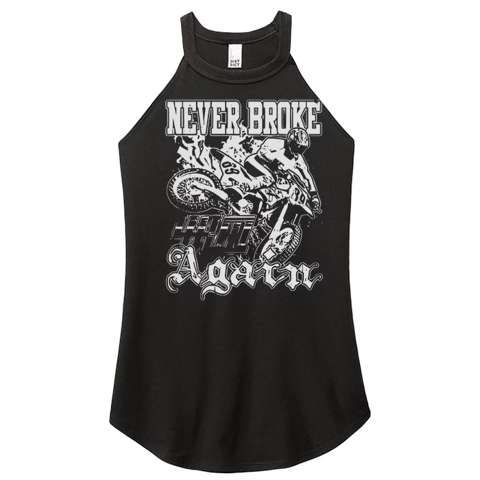 N.E.V.E.R B.R.O.K.E Again Moto Craze Women’s Perfect Tri Rocker Tank