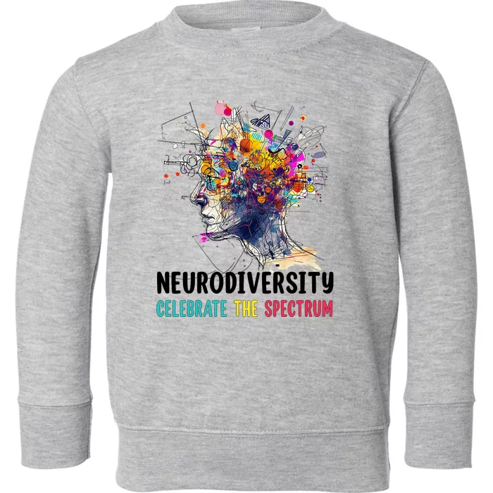 Neurodiversity Brain Autism Awareness Asd Adhd Toddler Sweatshirt