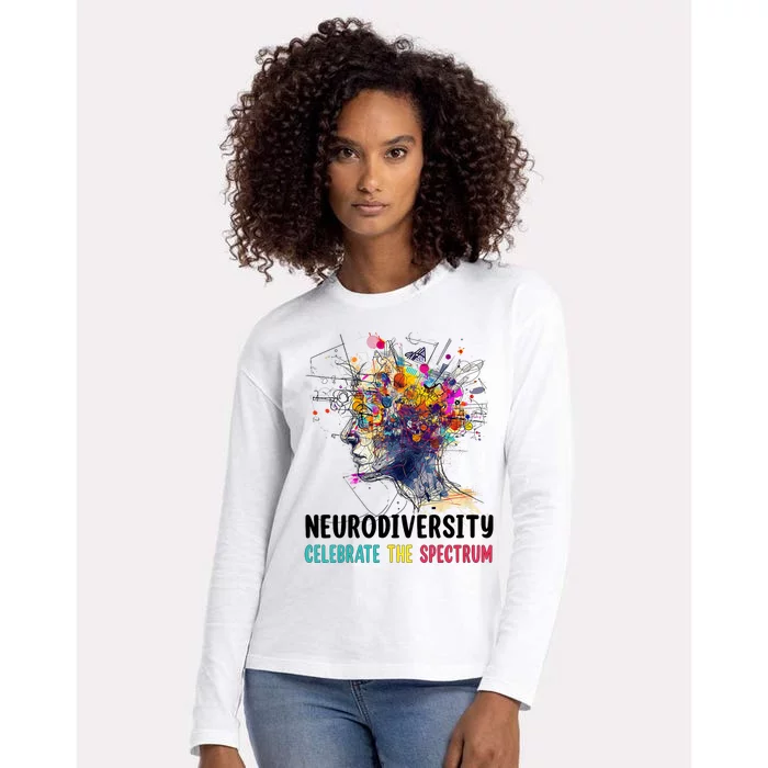 Neurodiversity Brain Autism Awareness Asd Adhd Womens Cotton Relaxed Long Sleeve T-Shirt