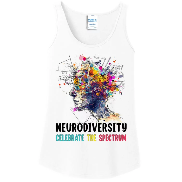 Neurodiversity Brain Autism Awareness Asd Adhd Ladies Essential Tank