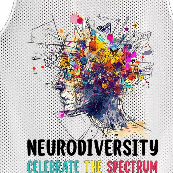 Neurodiversity Brain Autism Awareness Asd Adhd Mesh Reversible Basketball Jersey Tank