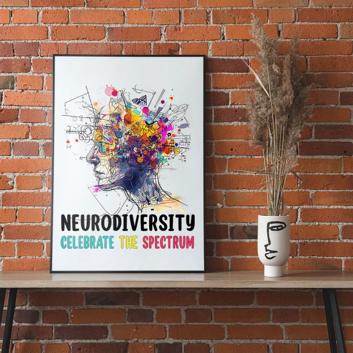 Neurodiversity Brain Autism Awareness Asd Adhd Poster