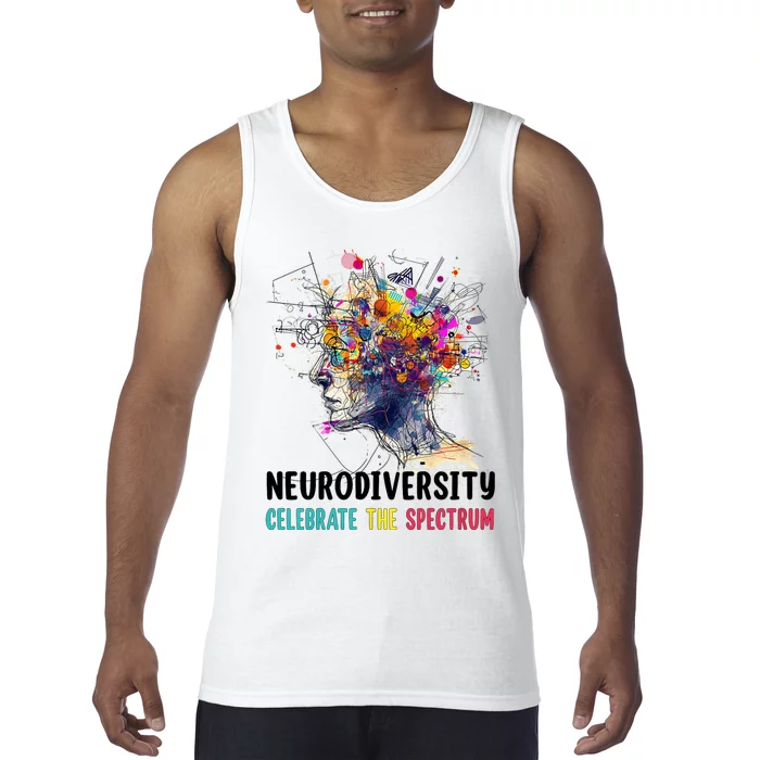 Neurodiversity Brain Autism Awareness Asd Adhd Tank Top