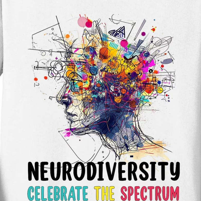 Neurodiversity Brain Autism Awareness Asd Adhd Kids Long Sleeve Shirt