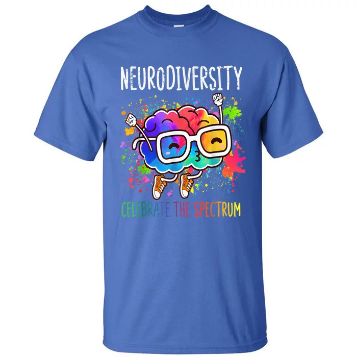 Neurodiversity Brain Autism Awareness ASD ADHD  Wo Kid Tall T-Shirt