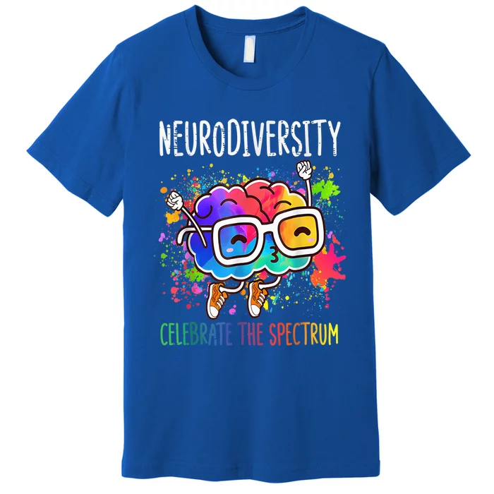 Neurodiversity Brain Autism Awareness ASD ADHD  Wo Kid Premium T-Shirt