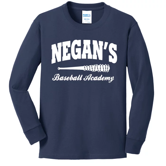 Negans Baseball Academy Kids Long Sleeve Shirt