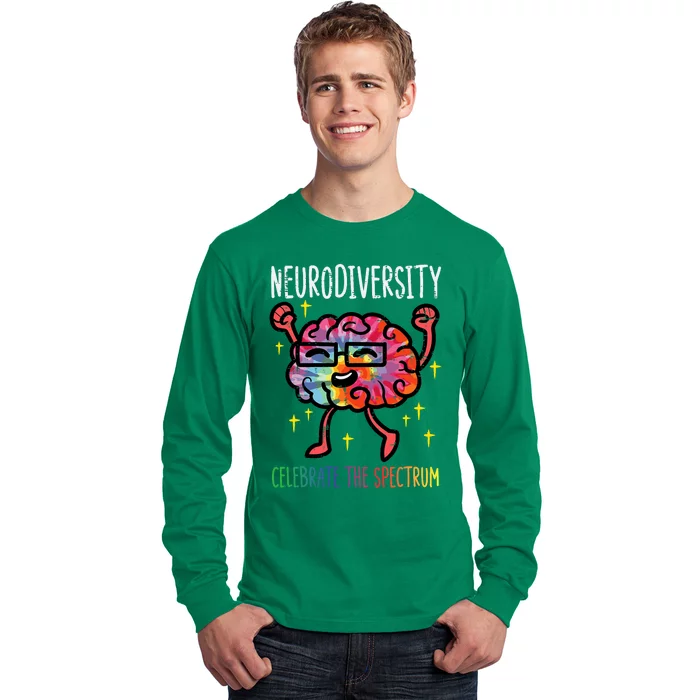 Neurodiversity Brain Autism Awareness Asd Adhd Long Sleeve Shirt