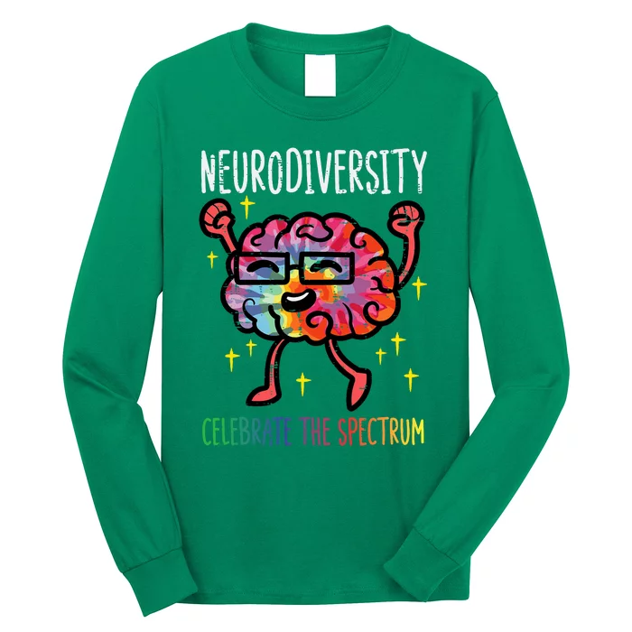 Neurodiversity Brain Autism Awareness Asd Adhd Long Sleeve Shirt