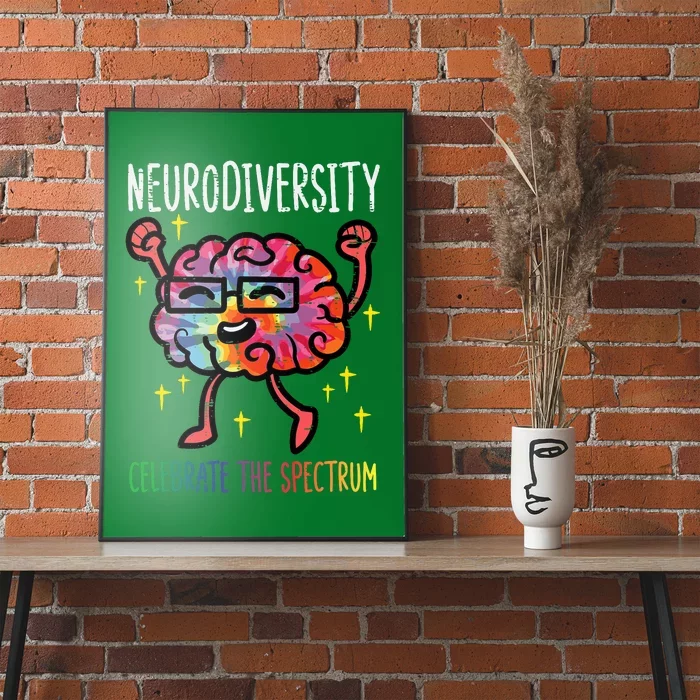 Neurodiversity Brain Autism Awareness Asd Adhd Poster