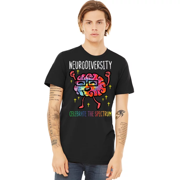 Neurodiversity Brain Autism Awareness ASD ADHD Premium T-Shirt