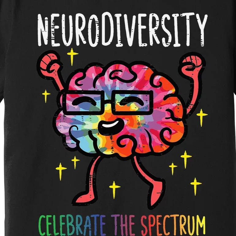 Neurodiversity Brain Autism Awareness ASD ADHD Premium T-Shirt