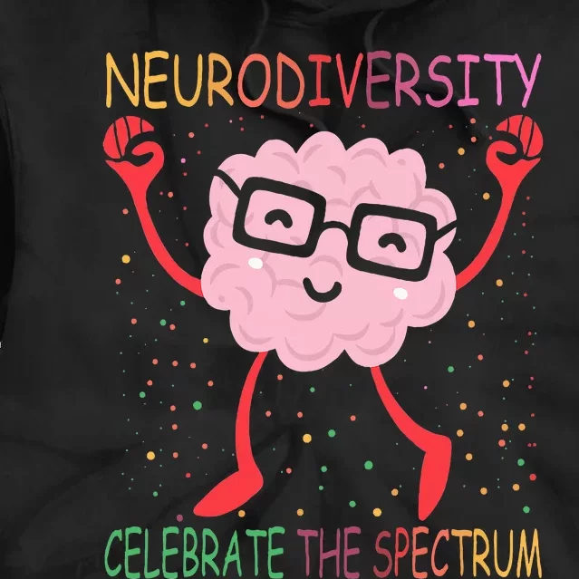 Neurodiversity Brain Autism Awareness Asd Adhd Tie Dye Hoodie