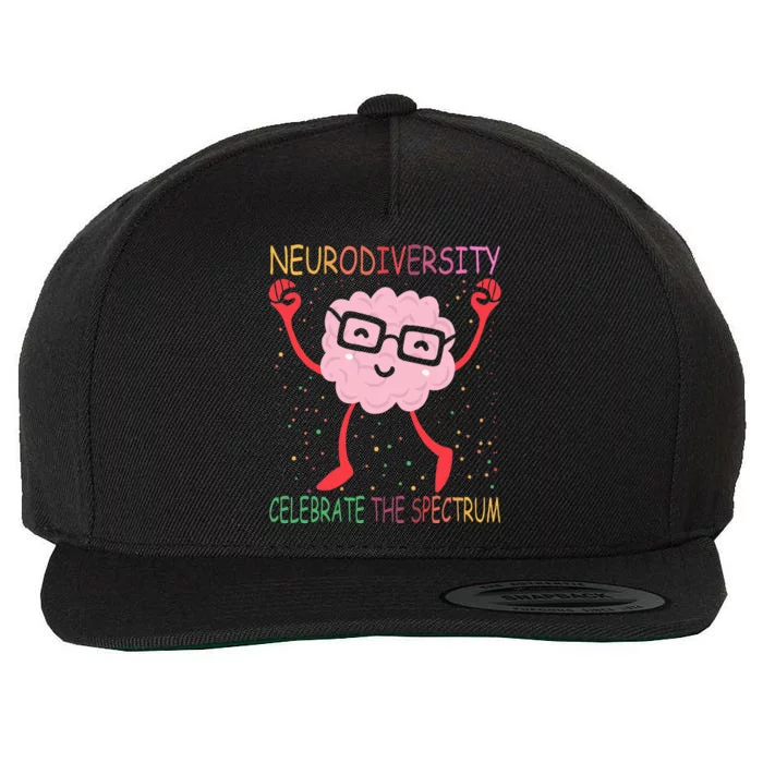 Neurodiversity Brain Autism Awareness Asd Adhd Wool Snapback Cap