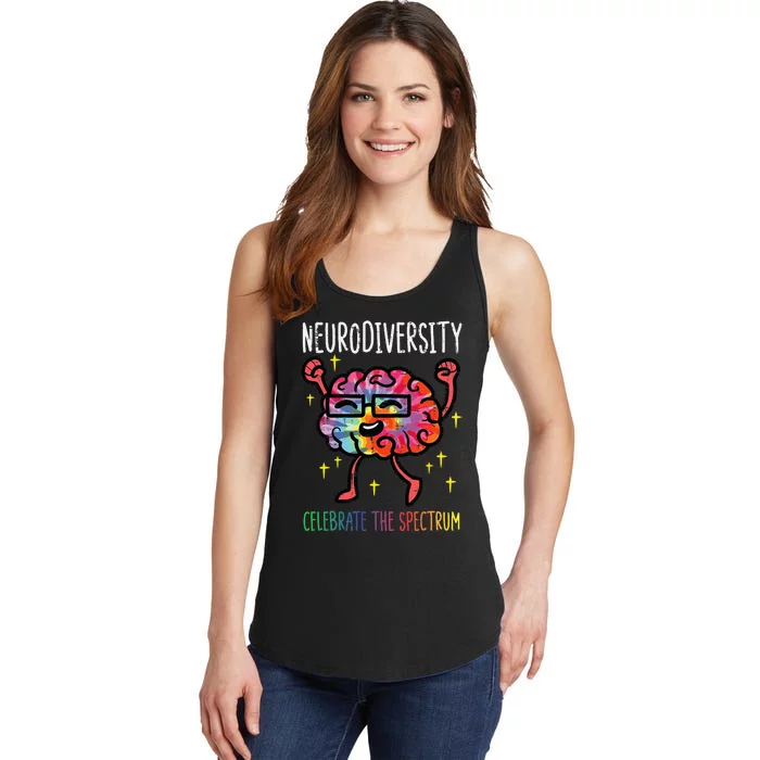 Neurodiversity Brain Autism Awareness ASD ADHD Ladies Essential Tank