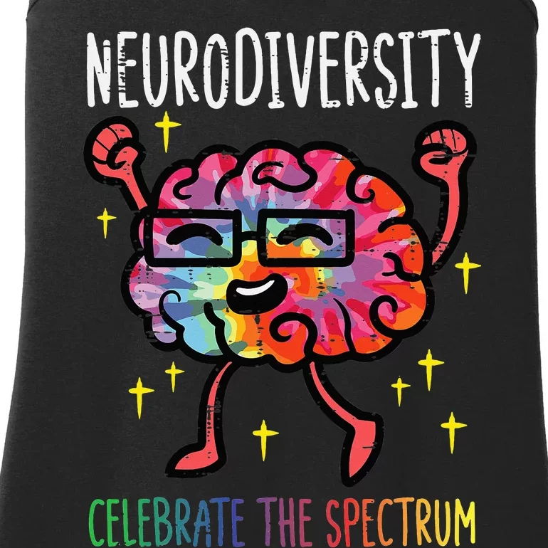 Neurodiversity Brain Autism Awareness ASD ADHD Ladies Essential Tank