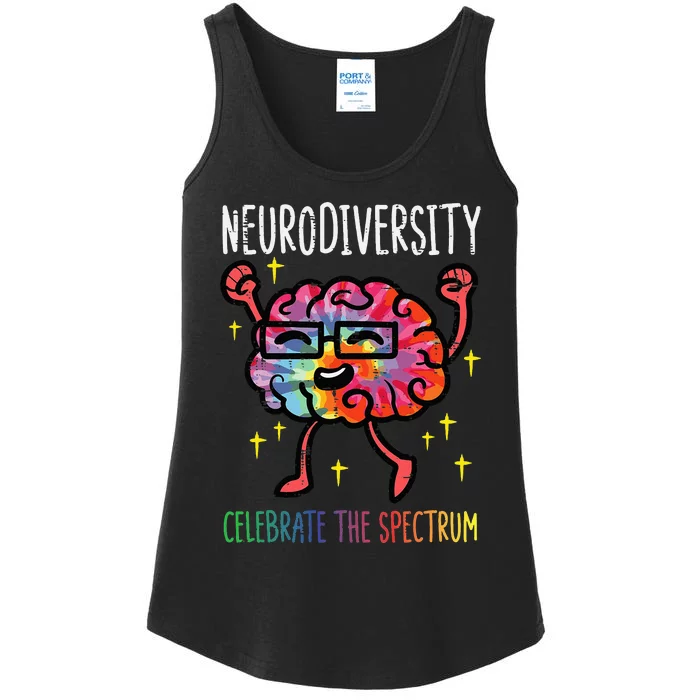 Neurodiversity Brain Autism Awareness ASD ADHD Ladies Essential Tank