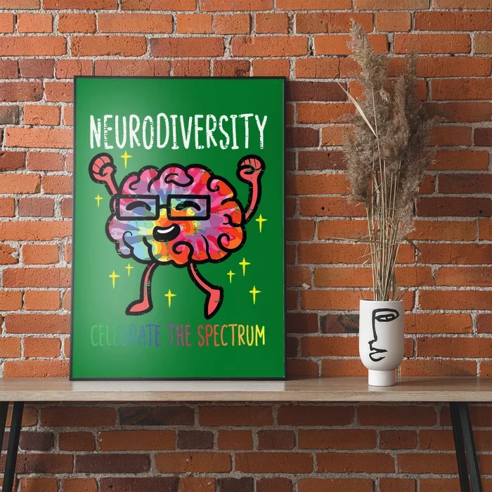 Neurodiversity Brain Autism Awareness Asd Adhd Poster