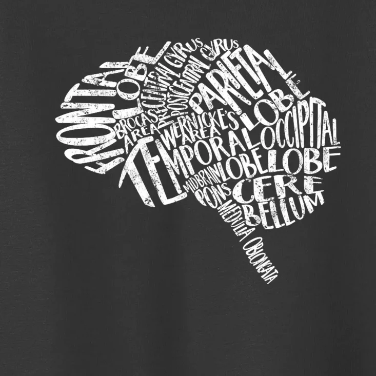 Neurology Brain Anatomy Typography Rn Neuroscience Nurse Neurologist Toddler T-Shirt