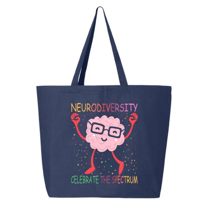 Neurodiversity Brain Autism Awareness Asd Adhd Gift 25L Jumbo Tote