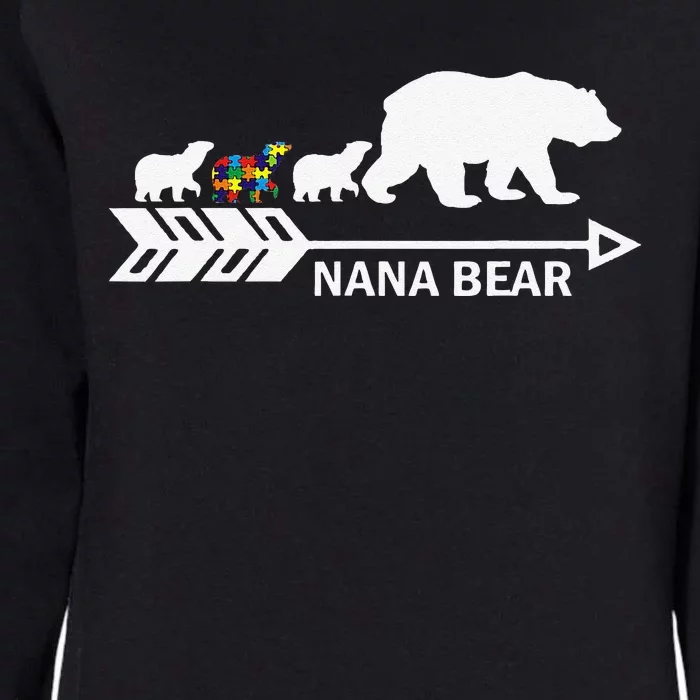 Nana Bear Autism Awareness Autism Nana Tees Womens California Wash Sweatshirt