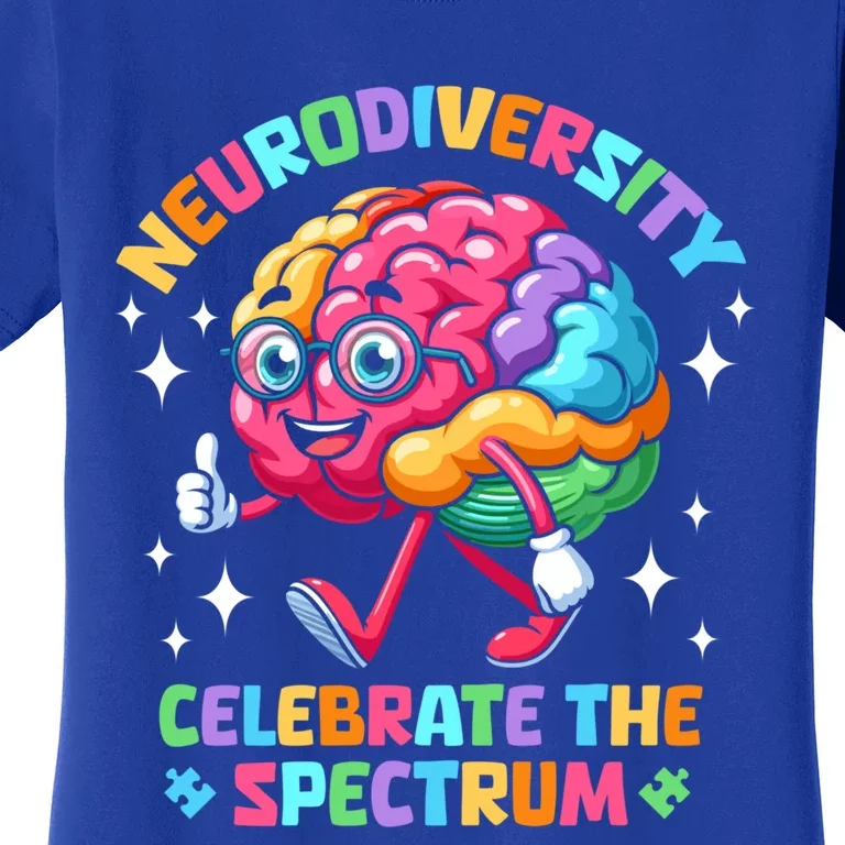 Neurodiversity Brain Autism Awareness Asd Adhd Gift Women's T-Shirt