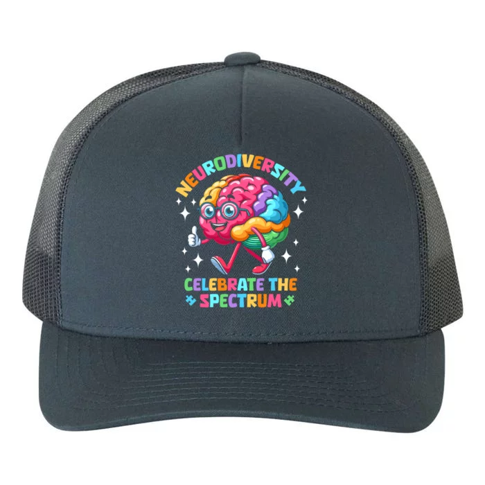 Neurodiversity Brain Autism Awareness Asd Adhd Gift Yupoong Adult 5-Panel Trucker Hat