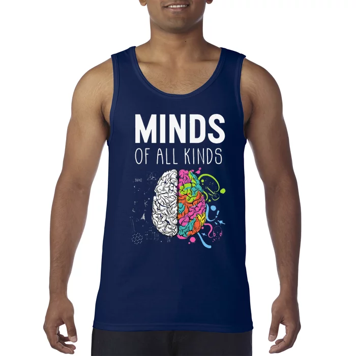 Neurodiversity Brain ADHD Autism Awareness Tank Top