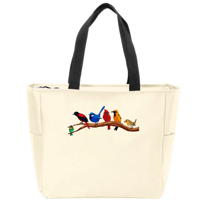 Nerd Birdwatcher Bird Watching Zip Tote Bag