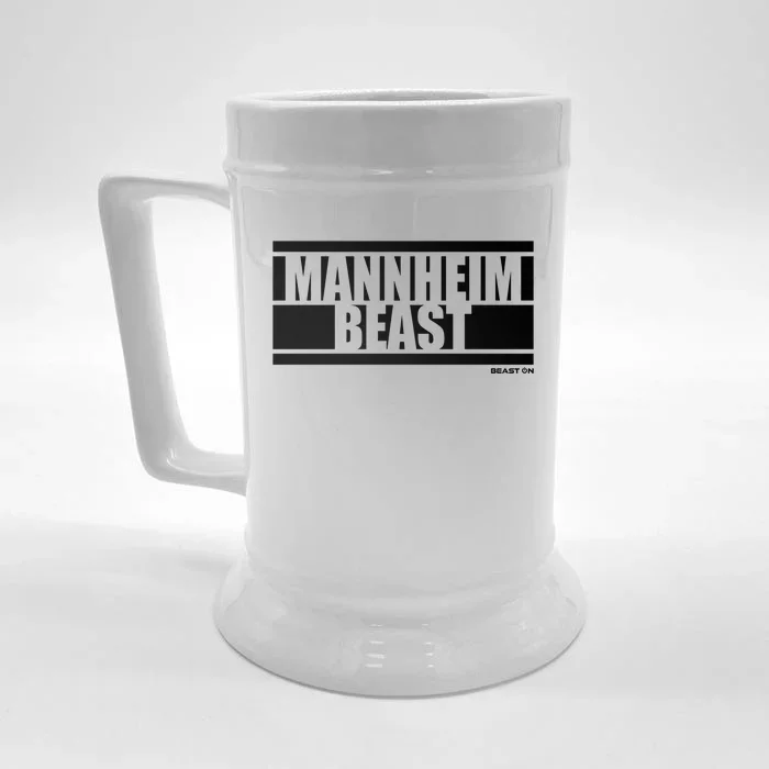 Nheim Beast Bodybuilding Fitness Gym Motivation Sayings Gift Front & Back Beer Stein