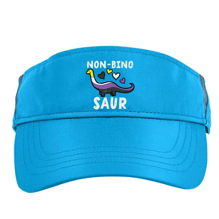 Non Binary Binosaur Dino Enby Pride Flag Adult Drive Performance Visor