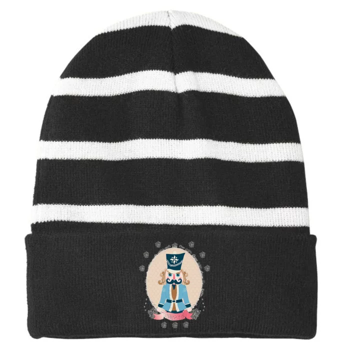 Nutcracker Ballet Christmas Dance Xmas Holiday Season Striped Beanie with Solid Band