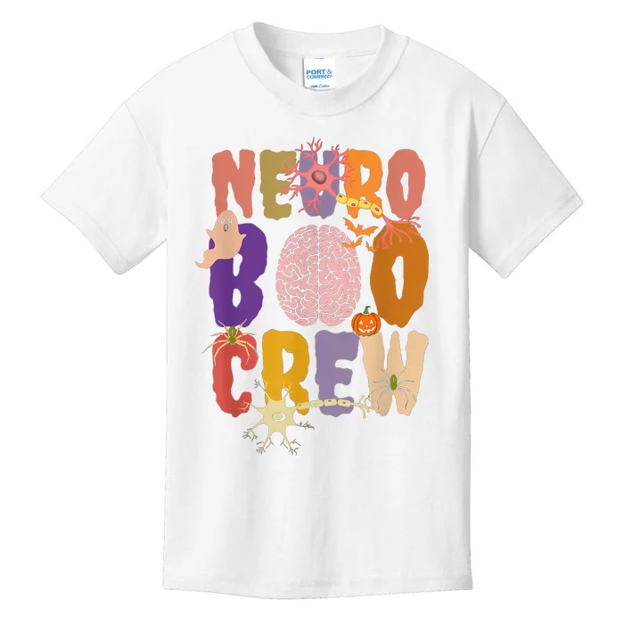 Neuro Boo Crew Halloween Anatomical Brain Anatomy Neurology Kids T-Shirt