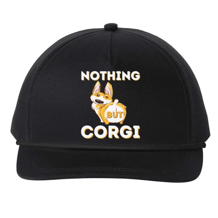 Nothing But Corgi Funny Welsh Corgi Owner Dog Lover Snapback Five-Panel Rope Hat