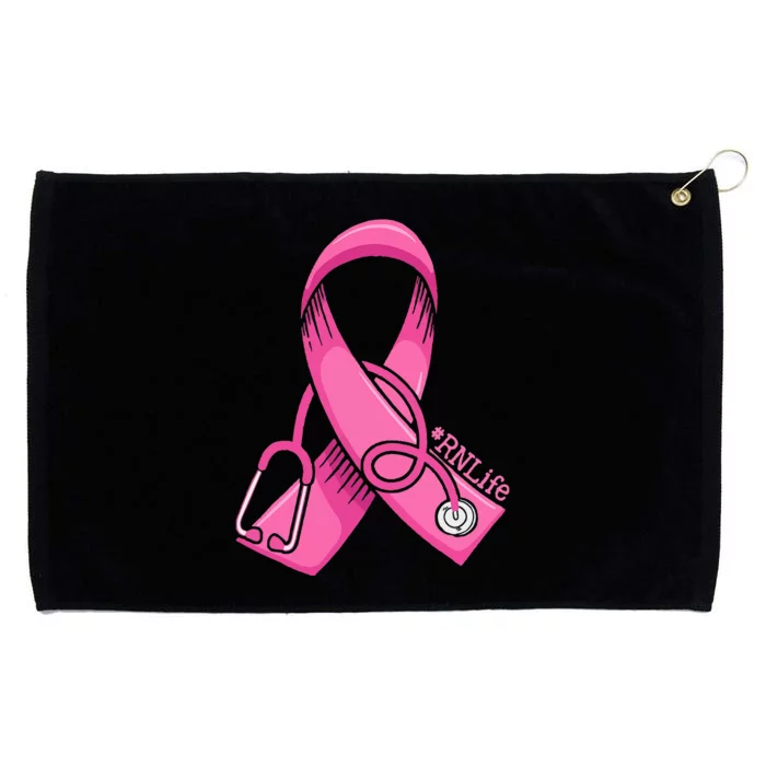 Nurse Breast Cancer Awareness Pink Ribbon Nursing RN Life Grommeted Golf Towel