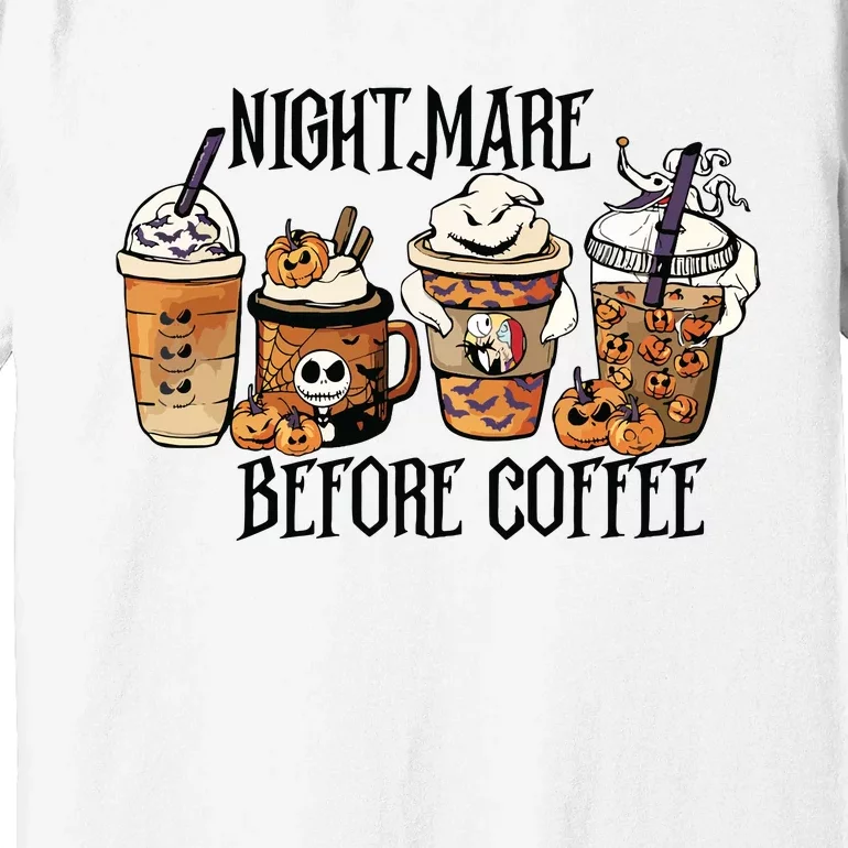 Nightmare Before Coffee Pumpkin Spice Halloween Costume Premium T-Shirt