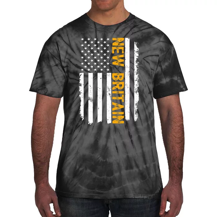 New Britain City State Connecticut Residents American Flag Tie-Dye T-Shirt