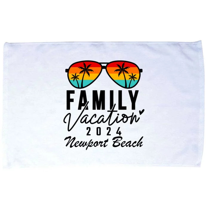 Newport Beach California Family Vacation 2024 Gift Microfiber Hand Towel