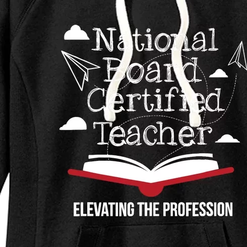 National Board Certified Teacher Open Book Airplane Women's Fleece Hoodie