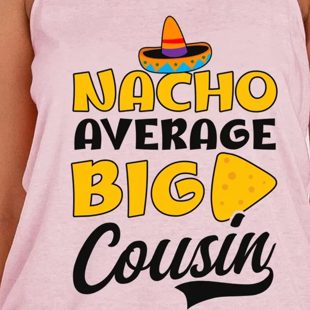 Nacho Big Cousin Design Cousin Crew Gift Women's Knotted Racerback Tank