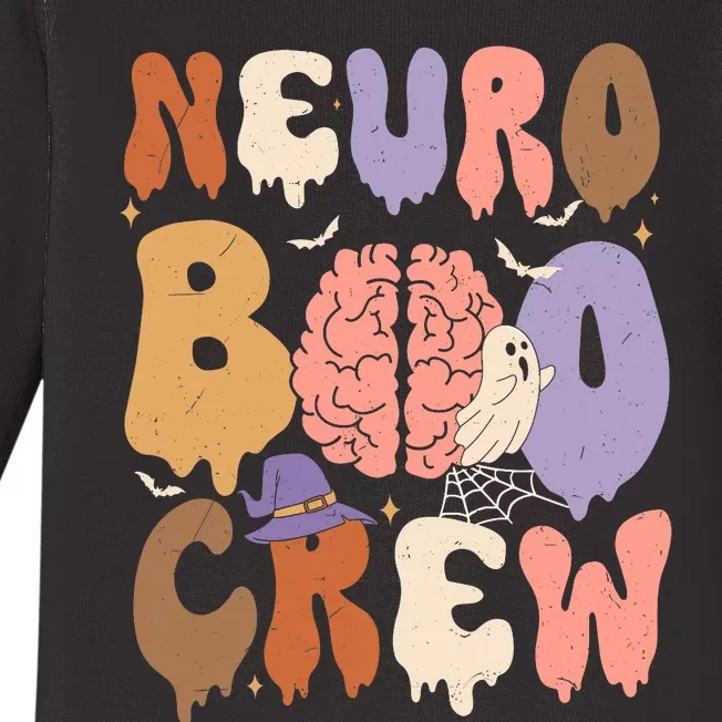 Neuro Boo Crew Halloween Neuro Nurse Neurology Nurse Ghost Baby Long Sleeve Bodysuit