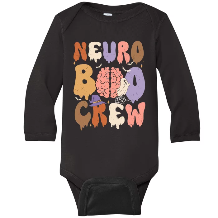 Neuro Boo Crew Halloween Neuro Nurse Neurology Nurse Ghost Baby Long Sleeve Bodysuit