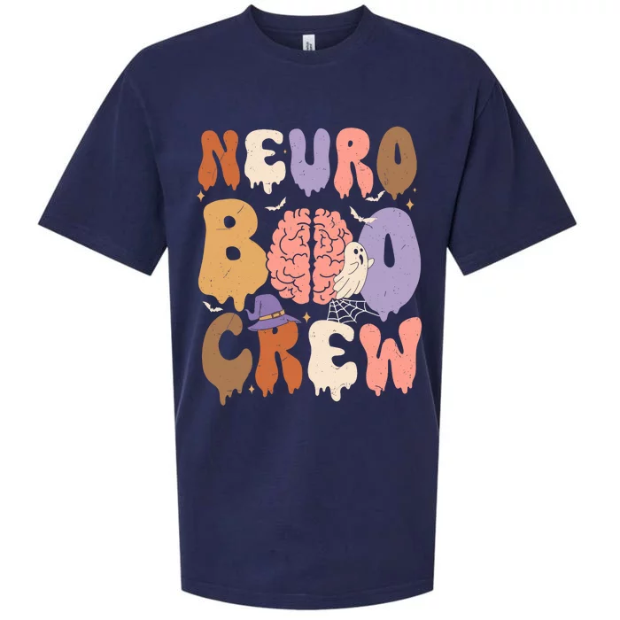 Neuro Boo Crew Halloween Neuro Nurse Neurology Nurse Ghost Sueded Cloud Jersey T-Shirt