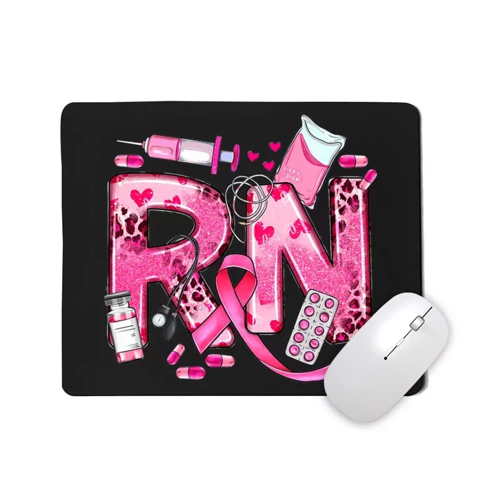 Nurse Breast Cancer Awareness Ribbon Nursing Rn Life Mousepad