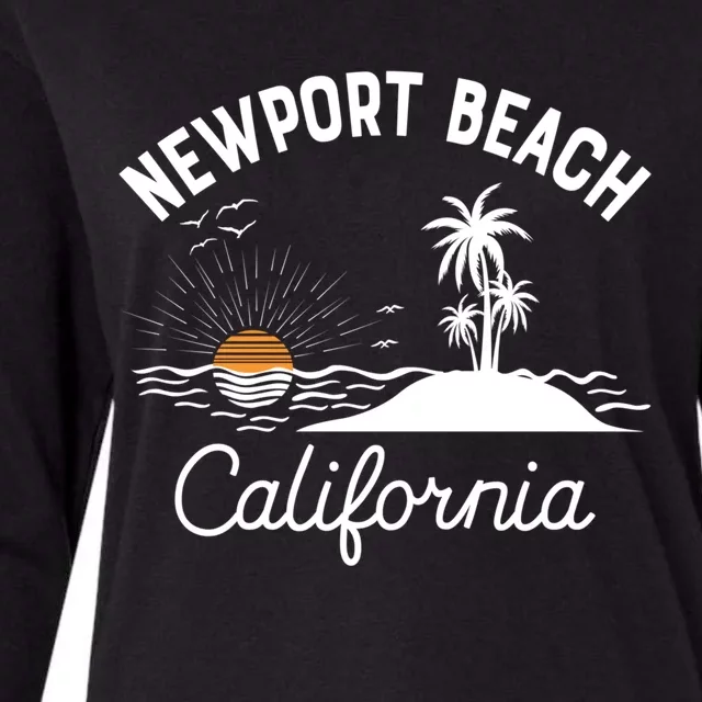 Newport Beach California Southern Souvenirs Gift Womens Cotton Relaxed Long Sleeve T-Shirt