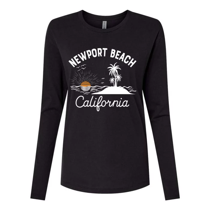 Newport Beach California Southern Souvenirs Gift Womens Cotton Relaxed Long Sleeve T-Shirt