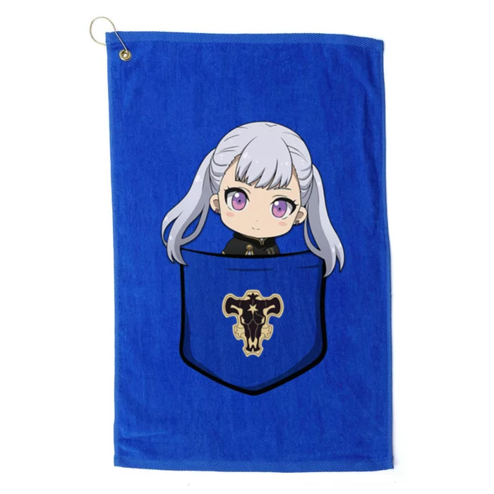 Noelle Black Clover Relaxed Fit Platinum Collection Golf Towel