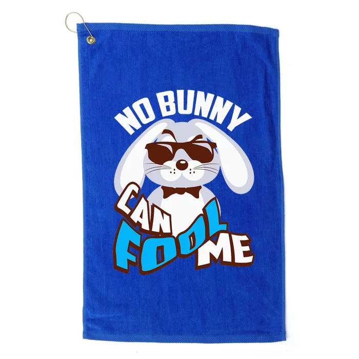 No Bunny Can Fool Me Happy Easter Cute Gift Platinum Collection Golf Towel