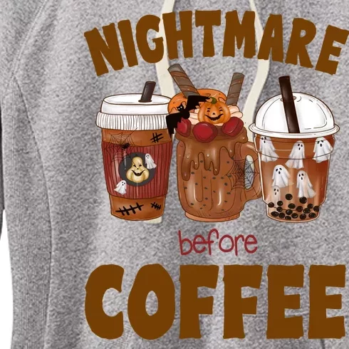 Nightmare Before Coffee Funny Halloween Women's Fleece Hoodie