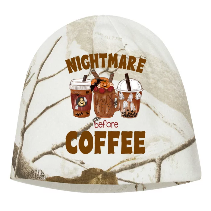 Nightmare Before Coffee Funny Halloween Kati - Camo Knit Beanie